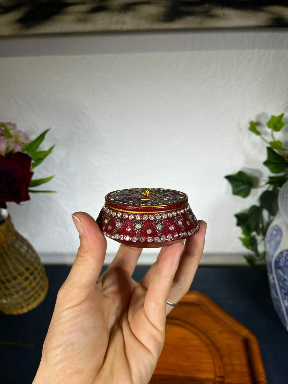 Vintage Ornate Trinket Boxes Set or Lot of 3